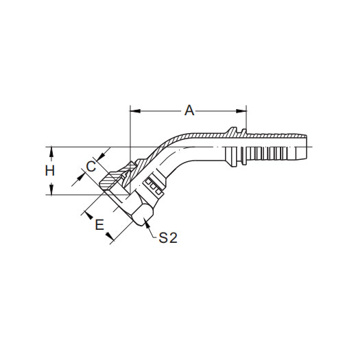 22141-45° BSP Multiselo Fêmea